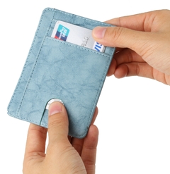 Slim RFID Blocking Leather Wallet Credit ID Card Holder Purse Money Case for Men - E-Outlet Br.