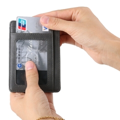 Slim RFID Blocking Leather Wallet Credit ID Card Holder Purse Money Case for Men na internet