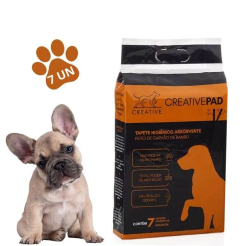 Tapete Higiênico Pet Carvão Ativado Neutralizador 60x80cm 7Un