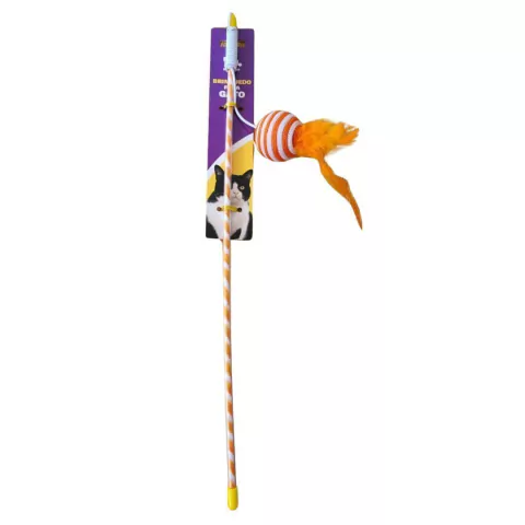 Varinha para Gato com bola e pena (Chocalho)