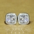 Brincos Femininos Huitan Eternity Almofada Incrustada Zircônia Cúbica Brincos - comprar online