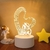 Imagem do Amor Romântico Lâmpada 3D Balão em Forma de Coração Acrílico LED Luz Notur