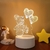 Imagem do Amor Romântico Lâmpada 3D Balão em Forma de Coração Acrílico LED Luz Notur