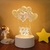 Amor Romântico Lâmpada 3D Balão em Forma de Coração Acrílico LED Luz Notur - comprar online