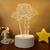 Amor Romântico Lâmpada 3D Balão em Forma de Coração Acrílico LED Luz Notur - comprar online