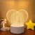 Amor Romântico Lâmpada 3D Balão em Forma de Coração Acrílico LED Luz Notur na internet