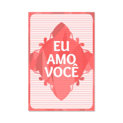 Placa Decorativa Frase Eu Amo Você 2