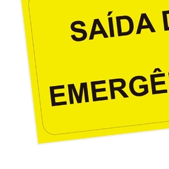 Placa de Sinalização Saída de Emergência em Pvc - comprar online