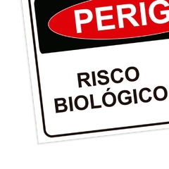 Placa de Sinalização Perigo Risco Biológico em Pvc - comprar online