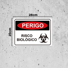 Placa de Sinalização Perigo Risco Biológico em Pvc na internet