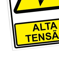 Placa de Sinalização Alta Tensão em Pvc - comprar online