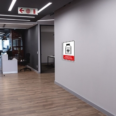 Placa de Sinalização Produto Radioativo - SigmaDecor
