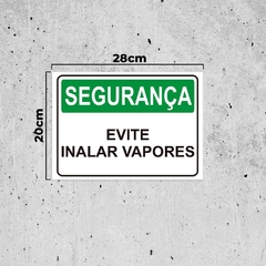 Placa de Sinalização Segurança Evite Inalar Vapores em Pvc na internet