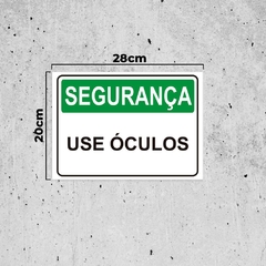 Placa de Sinalização Segurança Use Óculos em Pvc na internet