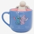 CANECA 350ML C/INFUSOR P/ CHÁ STITCH E ANGEL NAMORADOS
