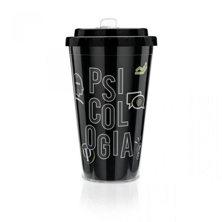 COPO CANUDO RETRÁTIL PSICOLOGIA - 450ML