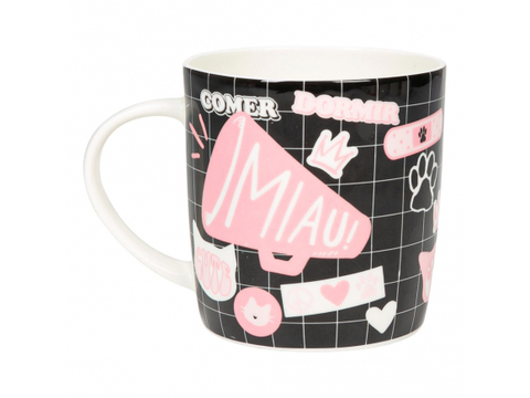 CANECA CERÂMICA 400ML - GATINHA PRETO