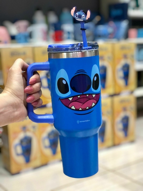 CANECAO TUMBLER C/ PINGENTE 1,15LT STITCH ROSTINHO - comprar online