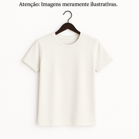 Camiseta Feminina Off White - 100% Algodão - Pacote 10 unidades - comprar online