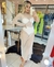 Saída vestido leve brilho um ombro só manga longa na internet