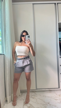 Cropped Jeans Tomara que Caia Off White