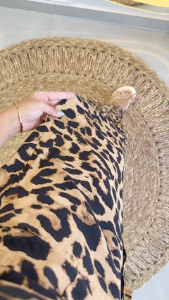 Vestido Botões Alça Animal Print - Marzul Beachwear