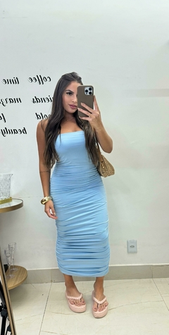 Vestido Pitinga Malha Drapeado na internet