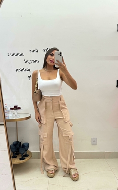 Calça Cargo Lya Bege - comprar online