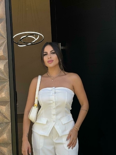 Conjunto Mya Blusa e Calça Branco - comprar online