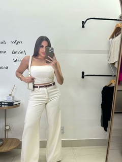 Calça Wide Leg Jeans Branca