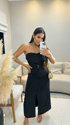 Vestido Midi com cinto na internet