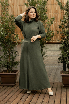 Conjunto Anelise Evasê Midi Verde - comprar online