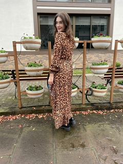 Vestido Aurora Transpassado Animal Print - Angelica Moda