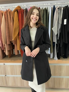 Sobretudo Liliana com Pelego Removível Preto - Angelica Moda