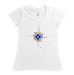 Camiseta Feminina Sol com Olho Grego - Reserva INK na internet