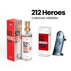 521 Young for Him Amakha Paris - Inspirado em 212 Men Heroes Forever Young For Him Carolina Herrera