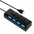 Hub USB 2.0 Extensor USB 4 Portas Switch On/Off Led Indicador 480mbps Informática