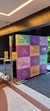 Locação estrutura para Backdrop 2,00x3,00m. ou 3,00x2,00m + impressão + instalação da lona envelopada (Lona envelopando toda estrutura frontal e late - comprar online