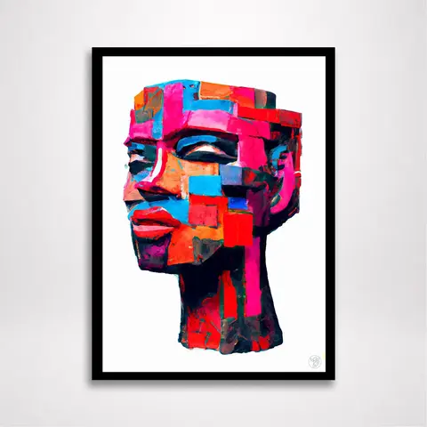 Pôster Série Cabezas - O Busto Cromático - Koz Pallma - 2021 - Formato Retrato - Sem Moldura