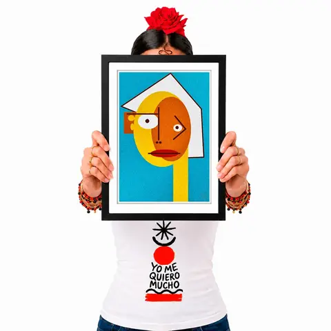 Pôster Cubiface 06 - Arte Colecionável - Tamanho A6 - Sem Moldura - Orientação Retrato