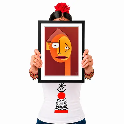 Pôster Cubiface 08 - Arte Colecionável - Tamanho A4 - Sem Moldura