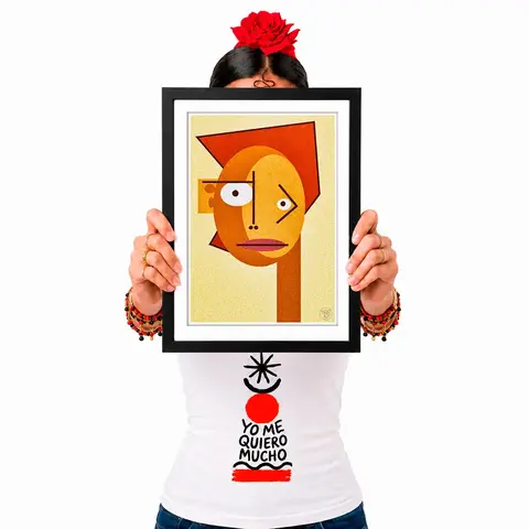Pôster Cubiface 10 - Arte Colecionável - Tamanho A4 - Sem Moldura - Orientação Retrato - Fine Art