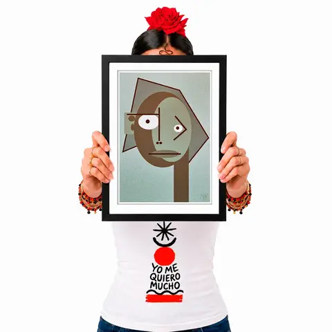 Pôster Cubiface 12 - Arte Colecionável - Tamanho A4 - Sem Moldura - Orientação Retrato