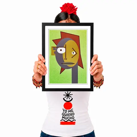 Pôster Cubiface 13 - Arte Colecionável - Tamanho A4 - Sem Moldura - Orientação Retrato