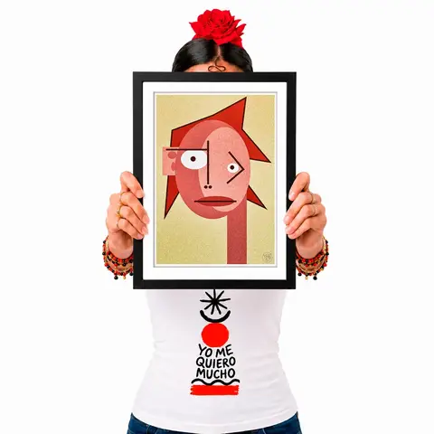 Pôster Cubiface 14 - Arte Colecionável - Tamanho A4 - Sem Moldura - Orientação Retrato
