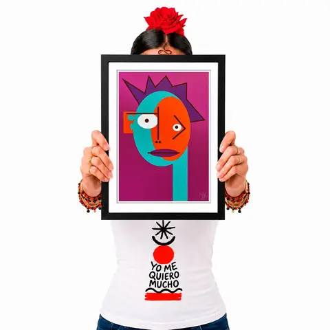 Pôster Cubiface 15 - Arte Colecionável - Tamanho A4 - Sem Moldura - Orientação Retrato