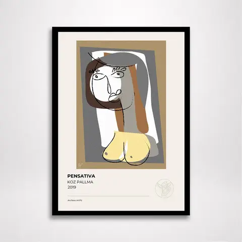 Pôster Pensativa - Koz Pallma - 2019 - Formato Retrato - Sem Moldura