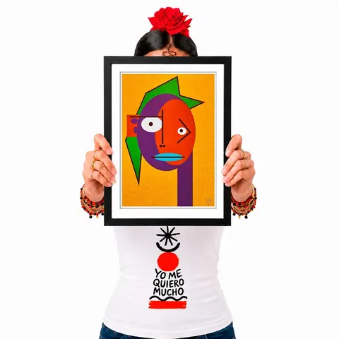 Pôster Cubiface 18 - Arte Colecionável - Tamanho A4 - Sem Moldura - Orientação Retrato