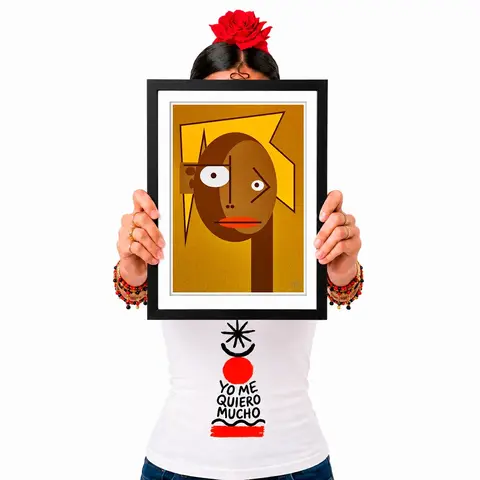 Pôster Cubiface 19 - Arte Colecionável - Tamanho A4 - Sem Moldura
