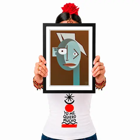 Pôster Cubiface 20 - Arte Colecionável - Tamanho A4 - Sem Moldura